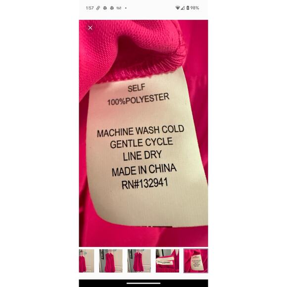 Amanda Uprichard Sz XS GRECA Hot Pink (Fuschia) Babydoll Halterk Mini Dress - Picture 6 of 7